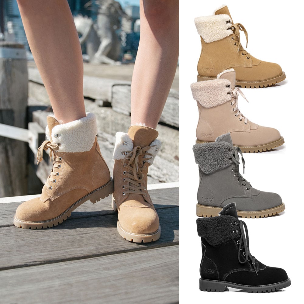 [무료배송] 호주정품 에버어그 양모 미나 스웨이드 워커 부츠 AS UGG MINA 521029