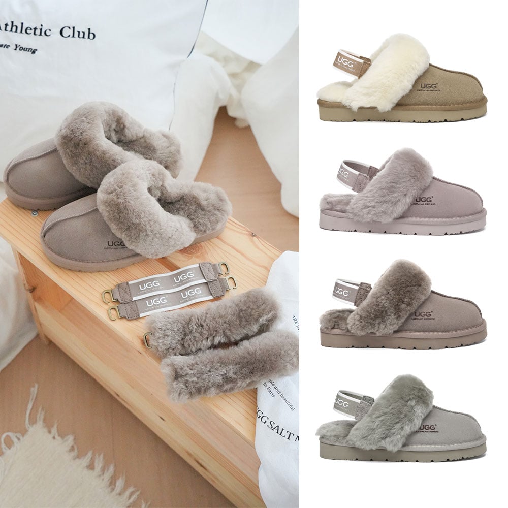 [빠른무료배송] 호주정품 에버어그 머핀 플러스 탈부착 밴딩 어그 슬리퍼 AS UGG AS2082