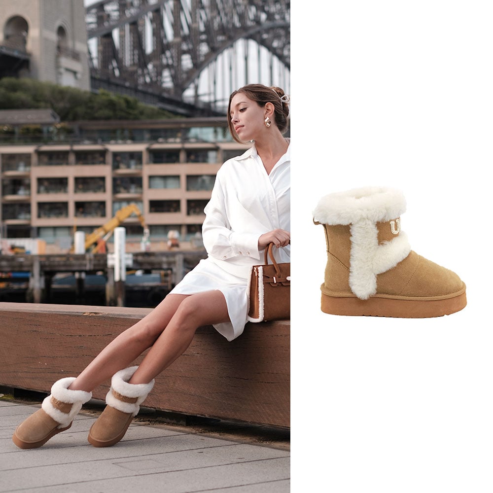 [빠른무료배송] 호주정품 럭스오즈 플러피 라인 플랫폼 어그 부츠 LUXOZ UGG LU701