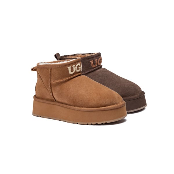 [무료배송] 호주정품 오즈웨어 어그 클래식 플랫폼 니트로고 울트라 미니 부츠OZWEAR UGG OB658PL