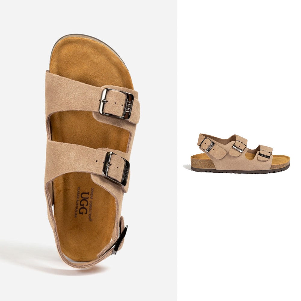 [무료배송] 호주정품 오즈웨어 어그 남녀공용 오지 빅토리아 스웨이드 버클 스트랩 샌들 OZWEAR UGG OB756BS