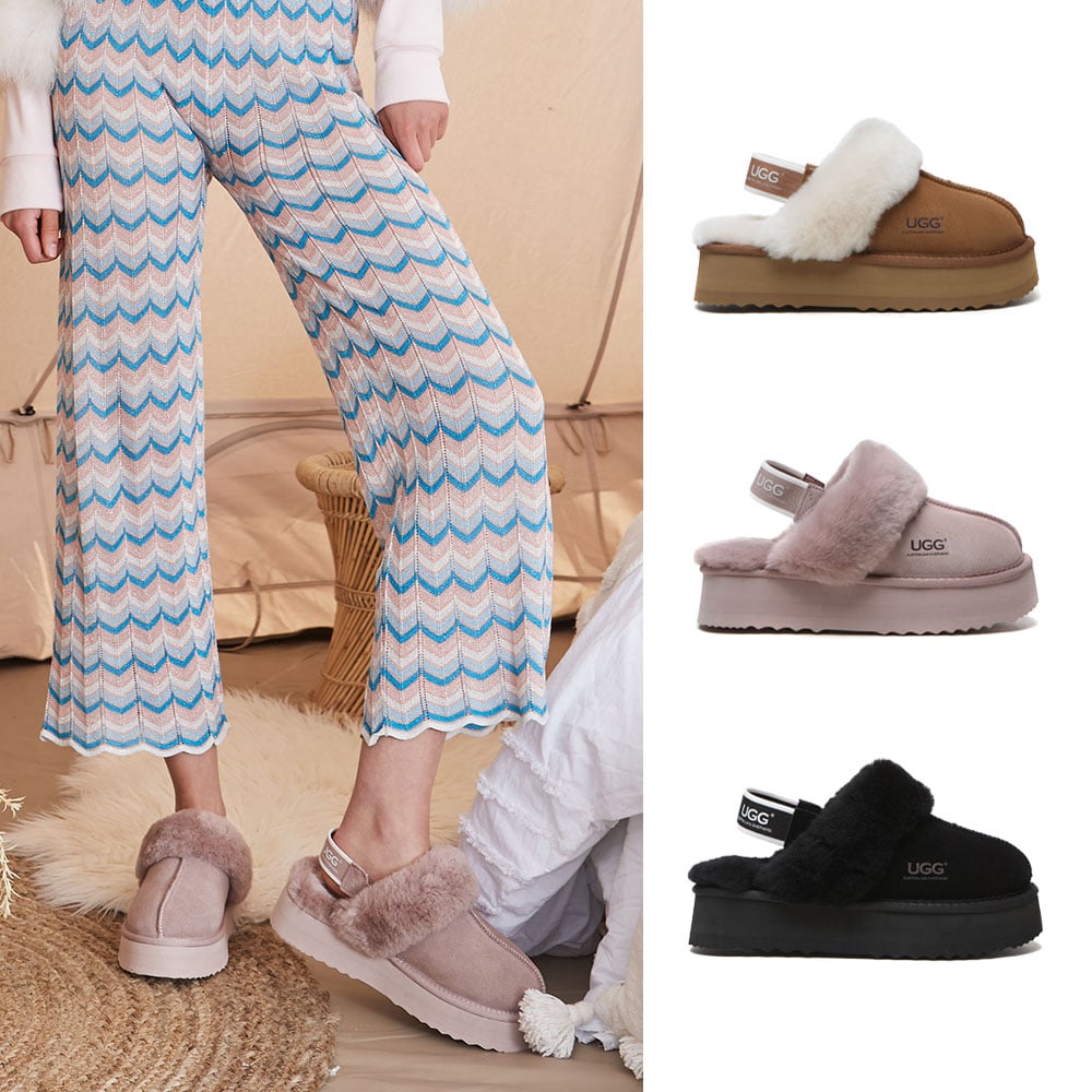 [무료배송] 호주정품 에버어그 머핀 플랫폼 슬리퍼 (굽 4cm) UGG AS2047